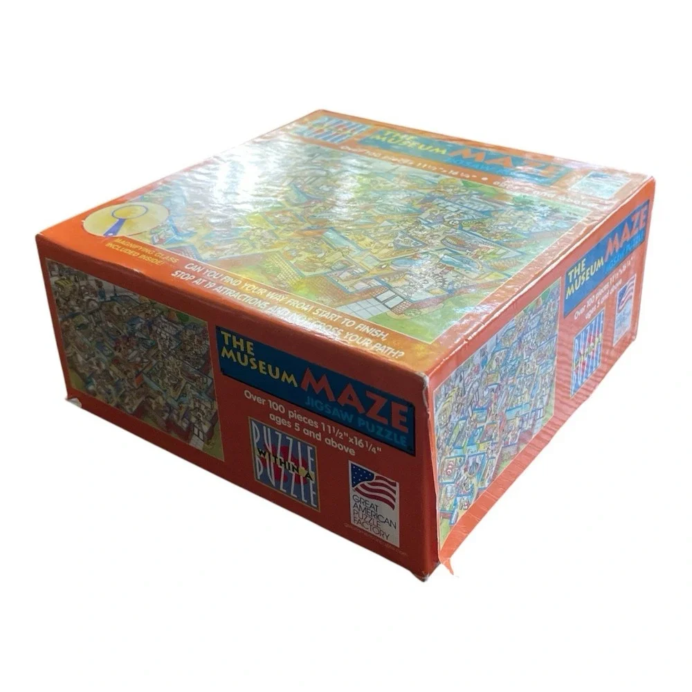 2 Puzzles Treasure Hunt Museum Maze Complete Jigsaw Great American Pc 100-150
